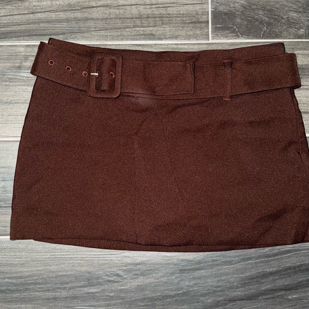 Express Chocolate Brown Mini Skort